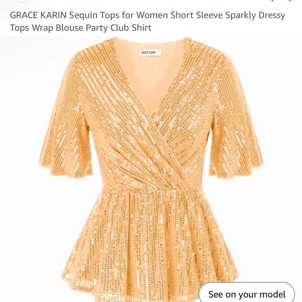 Beautiful sequin top worn once, size XL.